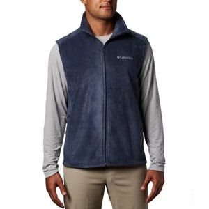 Men's Columbia Steens Mountain Fleece Vest Size Small Blue AM1535 Hiking NEW